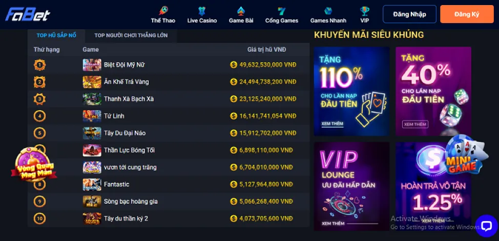 Khuyến mãi xổ số f88bet casino